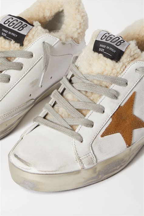 golden goose shearling sneakers